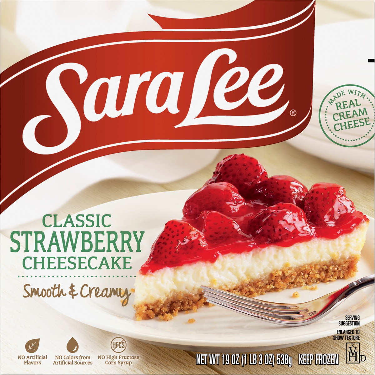 slide 2 of 13, Sara Lee Strawberry Cheesecake, 19 oz