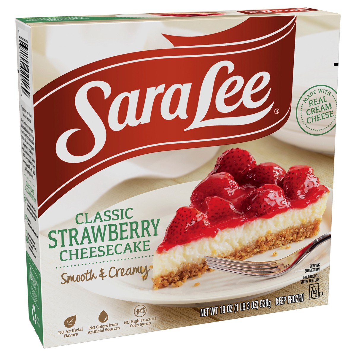 slide 5 of 13, Sara Lee Strawberry Cheesecake, 19 oz