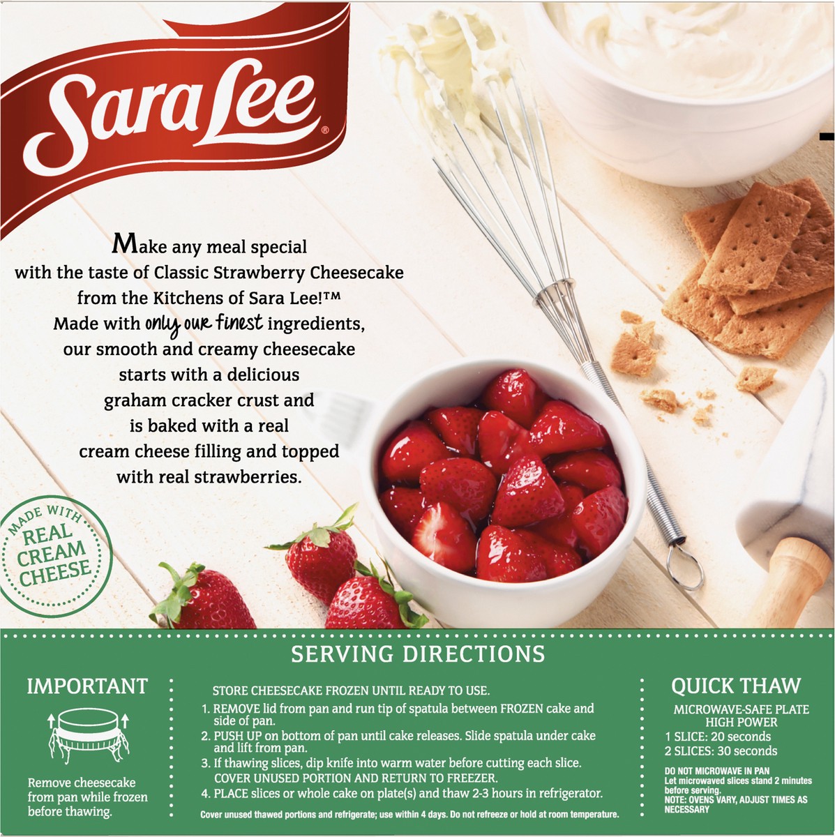 slide 8 of 13, Sara Lee Strawberry Cheesecake, 19 oz