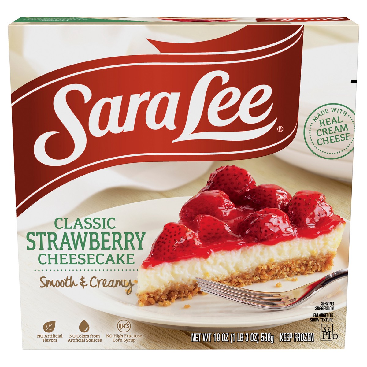 slide 10 of 13, Sara Lee Strawberry Cheesecake, 19 oz