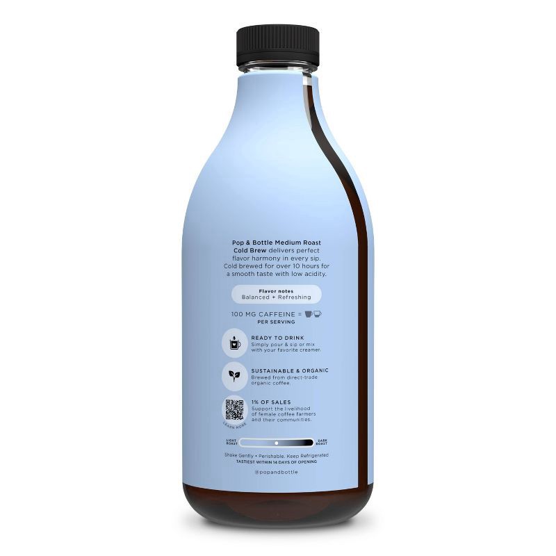 slide 4 of 8, Pop & Bottle Medium Roast Cold Brew- 48 oz, 48 oz