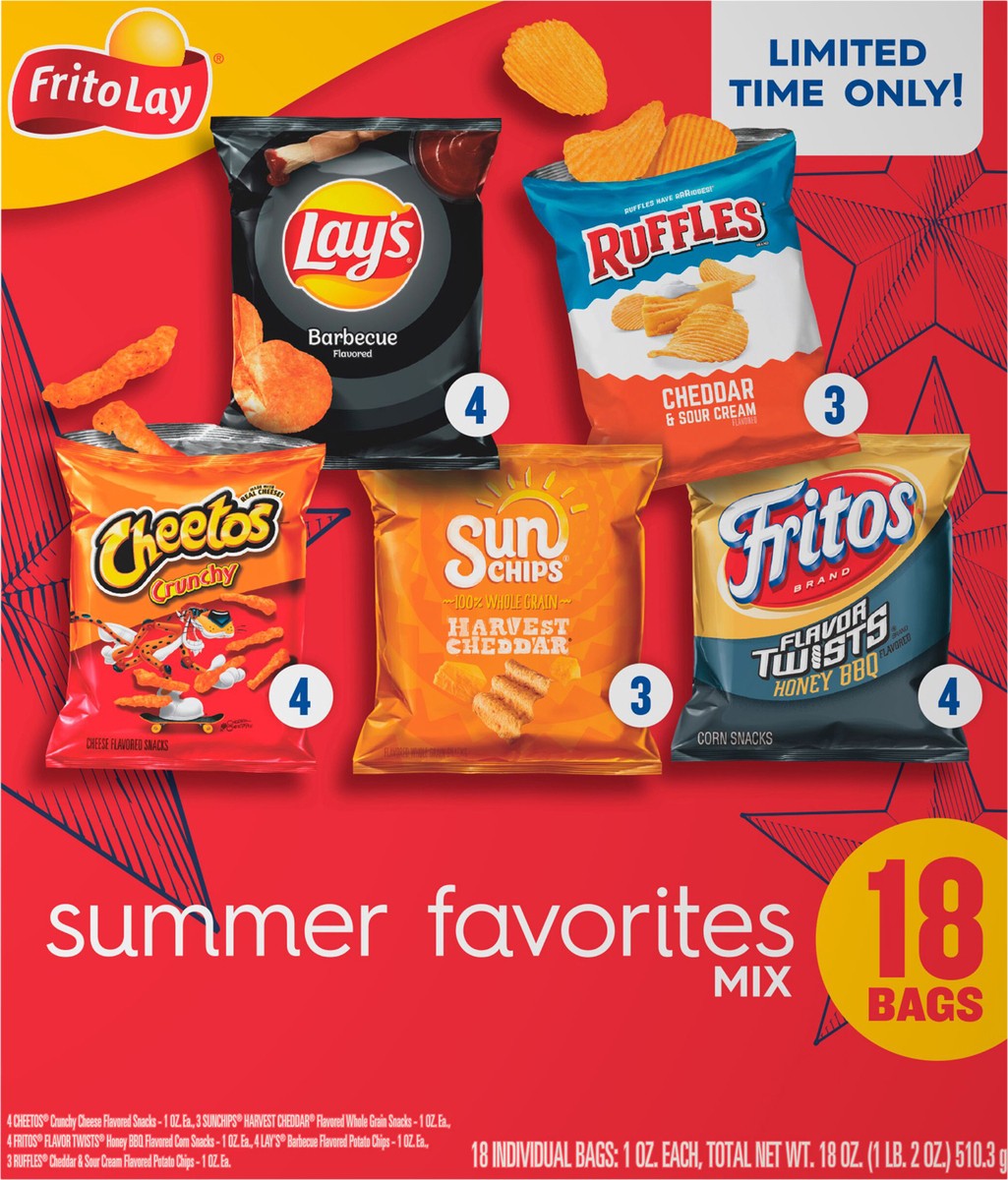 slide 2 of 11, Frito-Lay Summer Favorites Mix, 18 ct