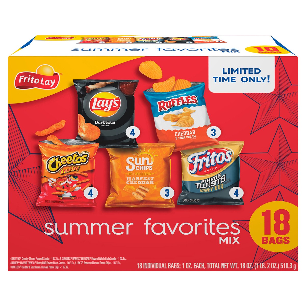 slide 1 of 11, Frito-Lay Summer Favorites Mix, 18 ct