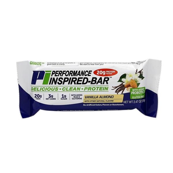 slide 1 of 1, Performance Inspired Nutrition Performance Inspired Bar Vanilla Almond, 2.47 oz