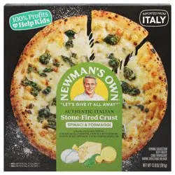 Newman's Own Authentic Italian Stone-Fired Crust Spinach & Formaggi Pizza 13.8 oz