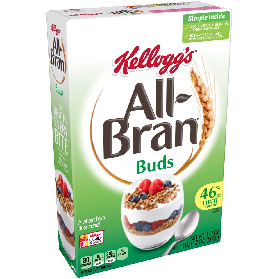 slide 3 of 3, Kellogg's All-Bran Buds Cereal, 17.7 oz
