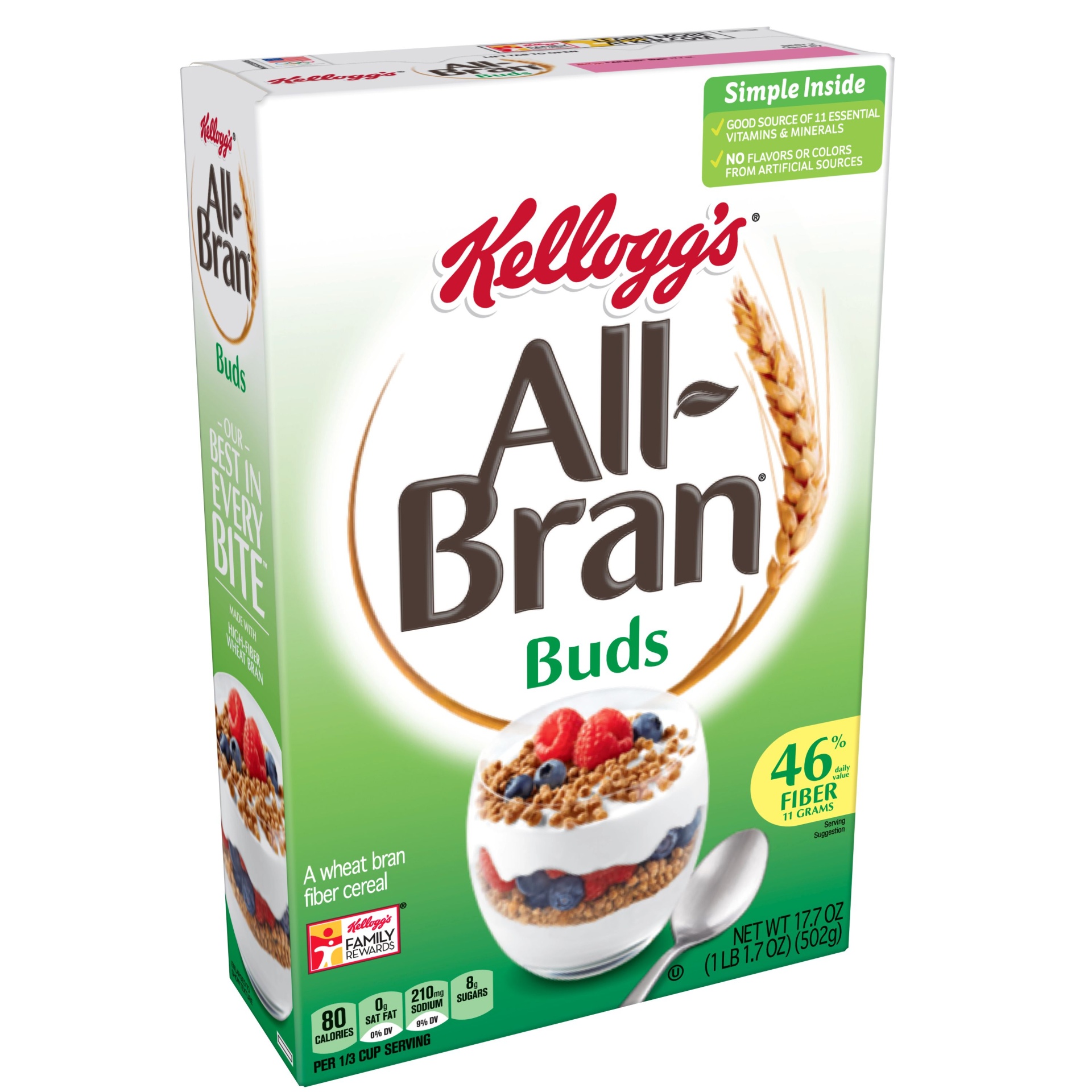 slide 1 of 3, Kellogg's All-Bran Buds Cereal, 17.7 oz