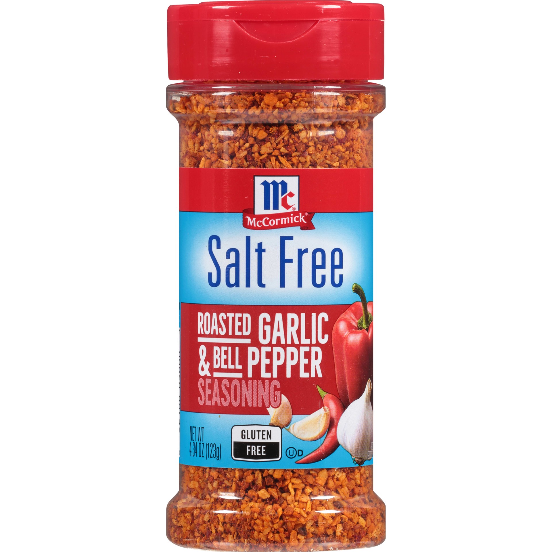 slide 1 of 10, McCormick Salt Free Roasted Garlic and Bell Pepper Seasoning, 4.34 oz, 4.34 oz