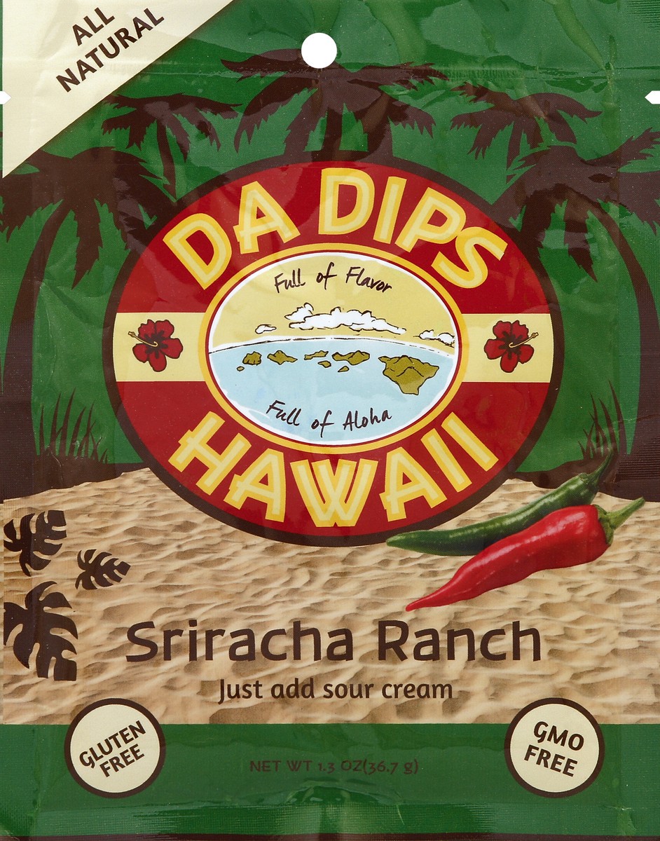 slide 3 of 3, Da Dips Hawaii Sriracha Ranch, 1.3 oz