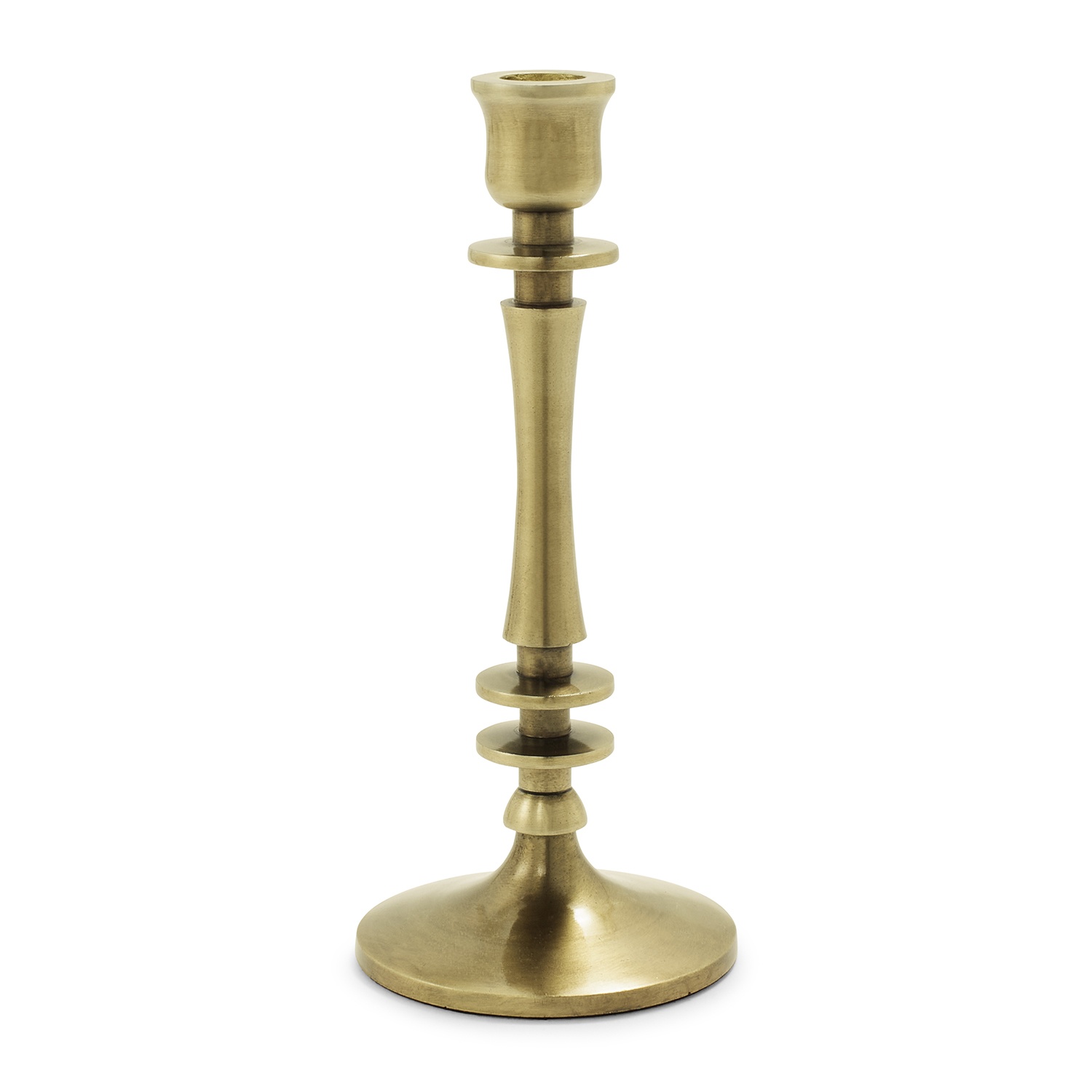 slide 1 of 1, Sur La Table Antique Brass Taper Candle Holder, 1 ct