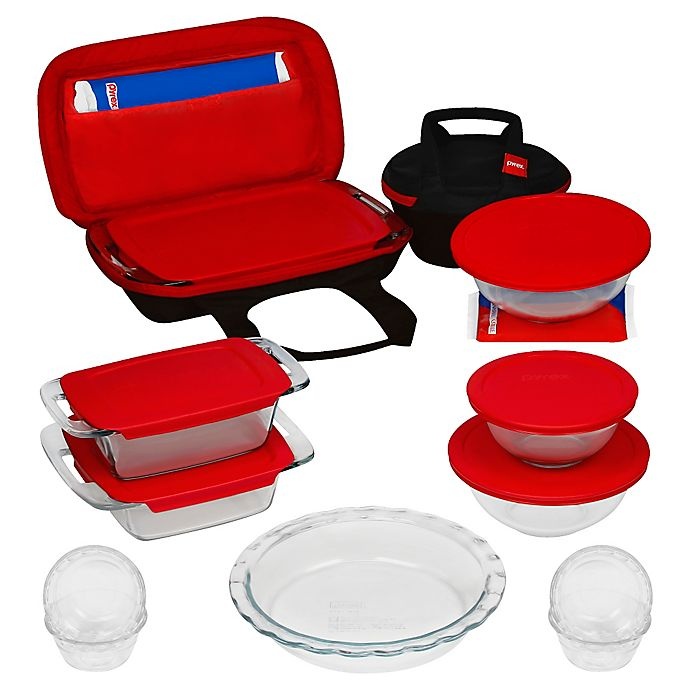 slide 1 of 1, Pyrex Bake, Prep, Store, and Transport Bakeware Set, 21 ct