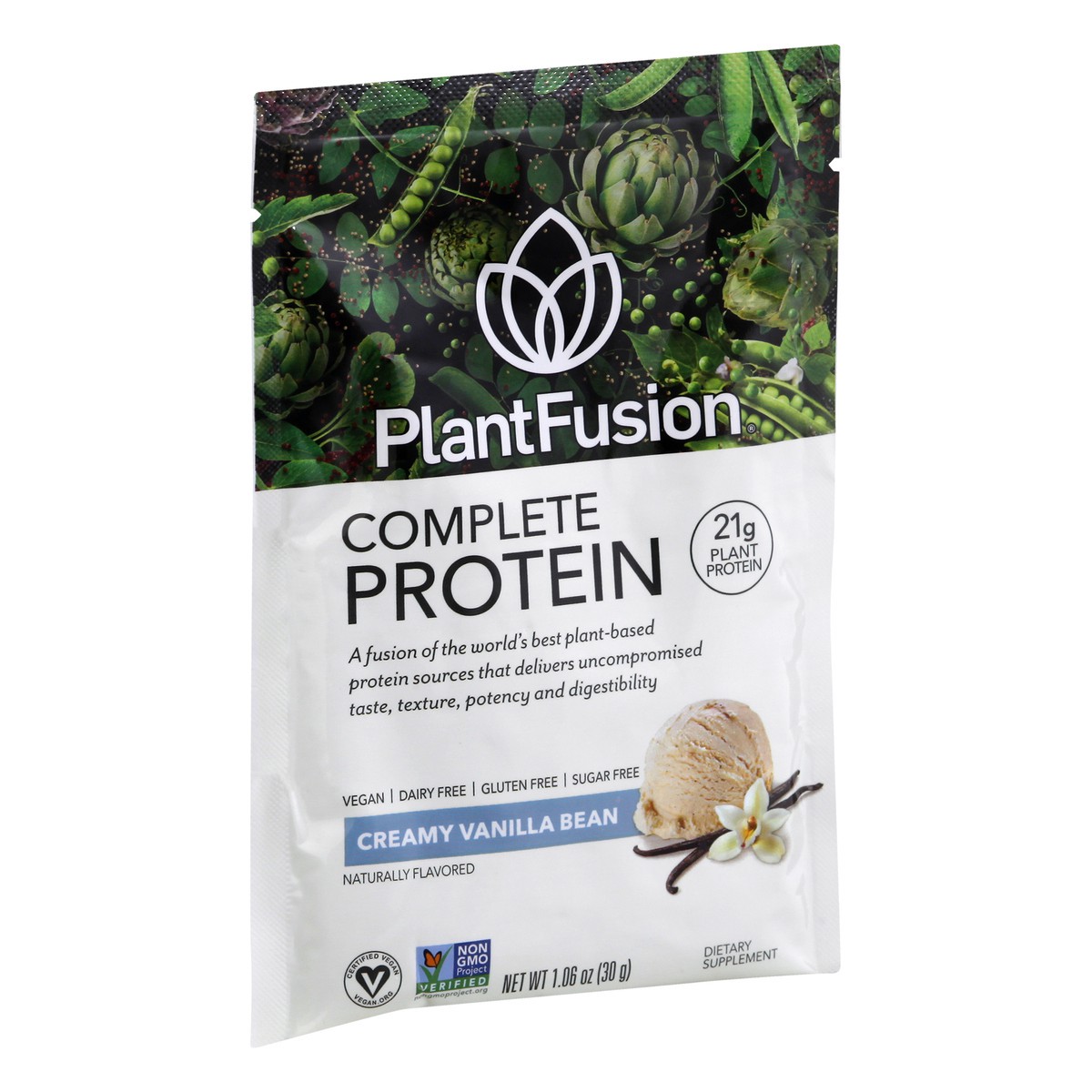 slide 9 of 9, PlantFusion Complete Plant Protein Powder Vanilla Flavor Single Packet, 1.06 oz