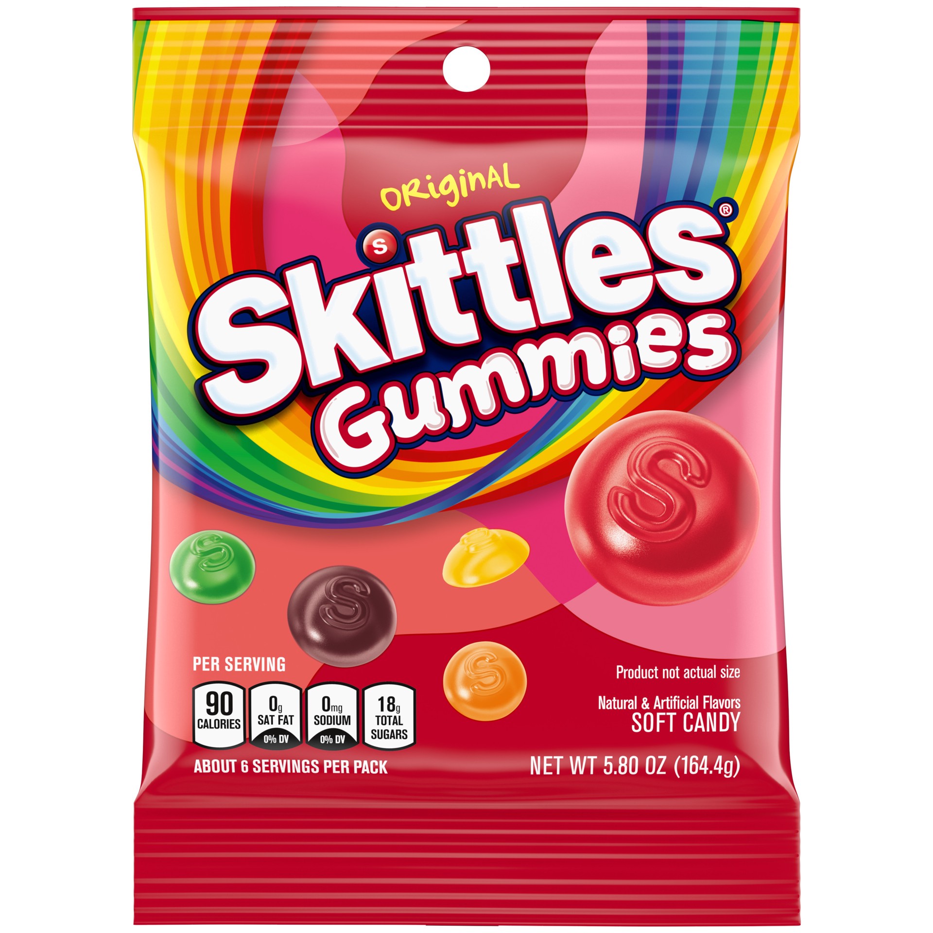 slide 1 of 8, SKITTLES Original Gummy Candy, 5.8 oz Bag, 5.8 oz