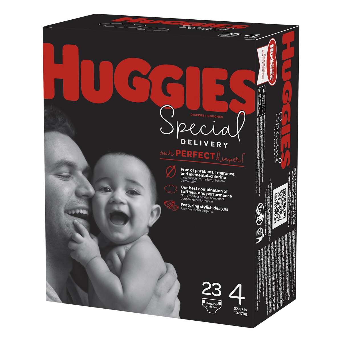 slide 7 of 10, Huggies Special Delivery 4 (23-37 lb) Diapers Size 4 (22-37 lbs) 23 ea, 23 ct