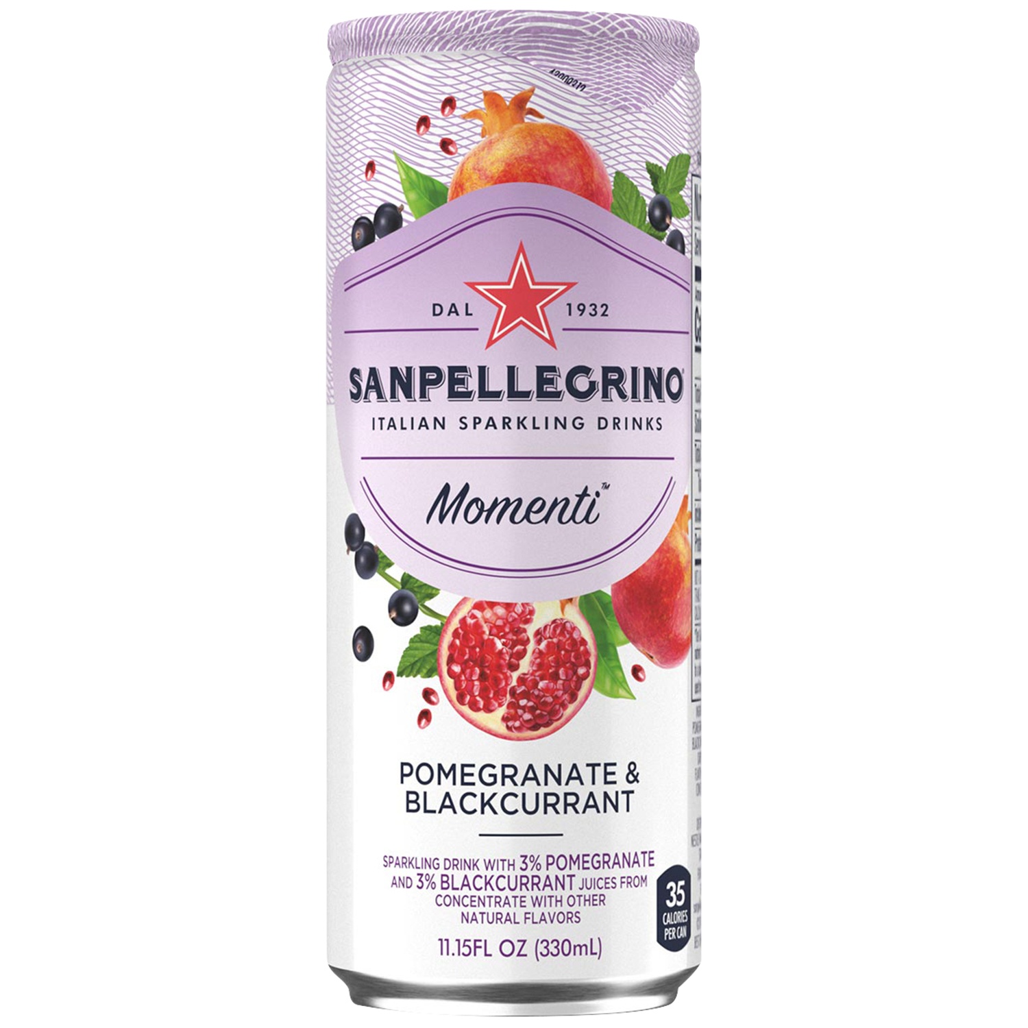 slide 1 of 1, San Pellegrino Momenti Pomegranate & Blackcurrant Sparkling Fruit Juice Drink - 11.16 fl oz, 11.16 fl oz