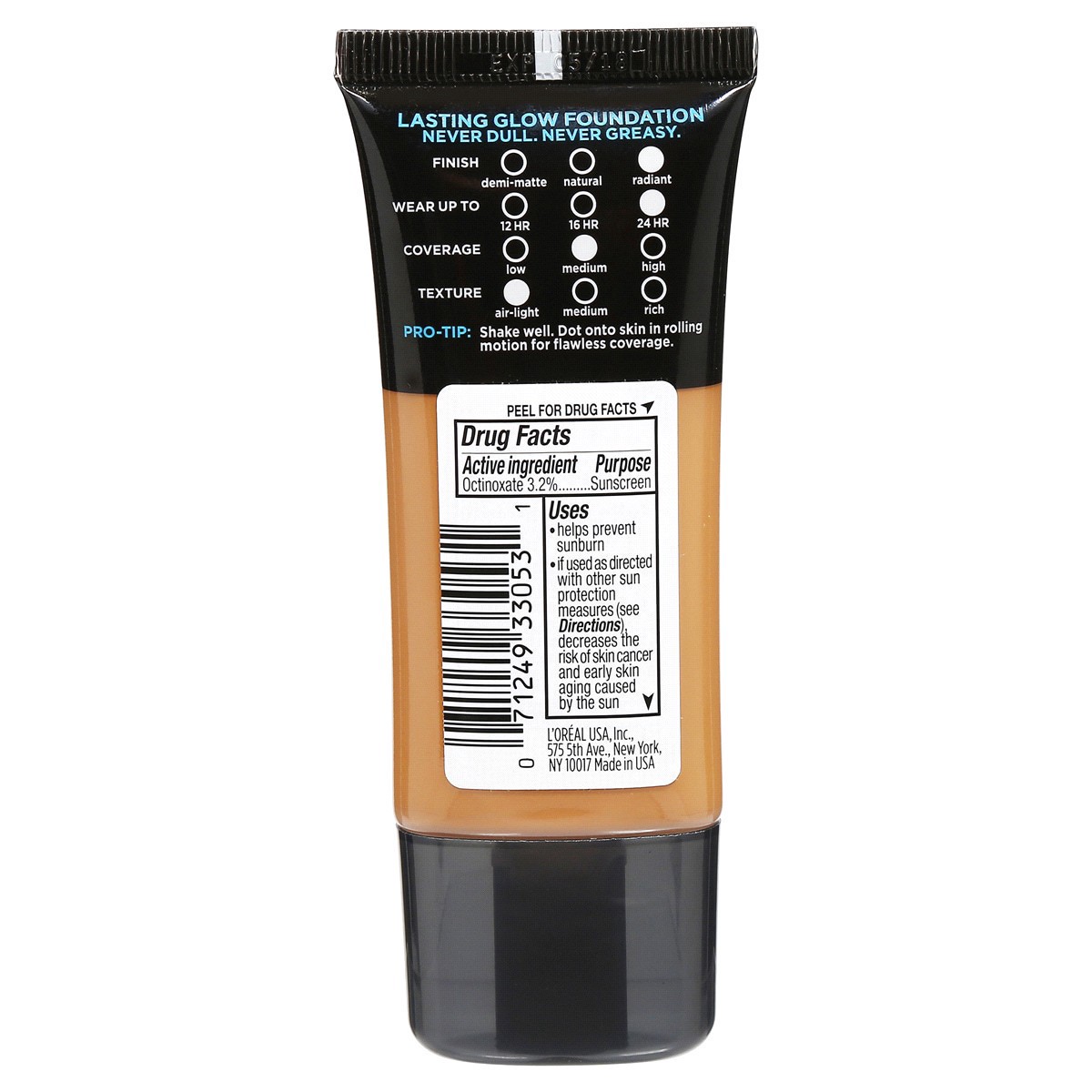 slide 2 of 3, L'oreal Paris Infallible Pro-Glow Spf Foundation 24hr Coverage Creme Cafe - 1 Fl. Oz., 1 fl oz