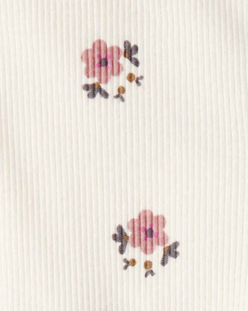 slide 4 of 4, Carter's Carters Toddler Girl Quilted Quarter-Zip & Floral Legging Set - Cream Cream 3T, 1 ct