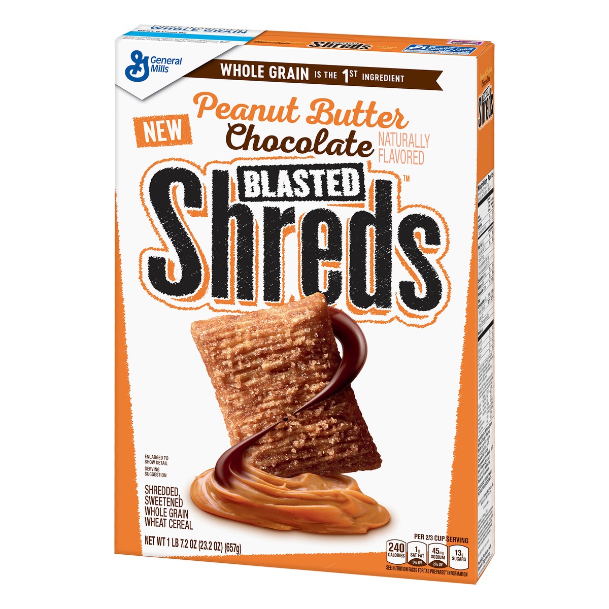 slide 8 of 10, Cinnamon Toast Crunch Peanut Butter Chocolate Blasted Shreds Cereal, 23.2 oz