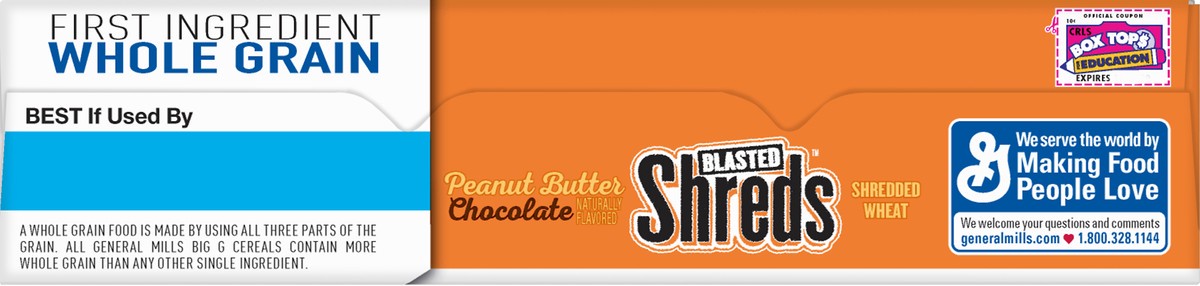 slide 7 of 10, Cinnamon Toast Crunch Peanut Butter Chocolate Blasted Shreds Cereal, 23.2 oz