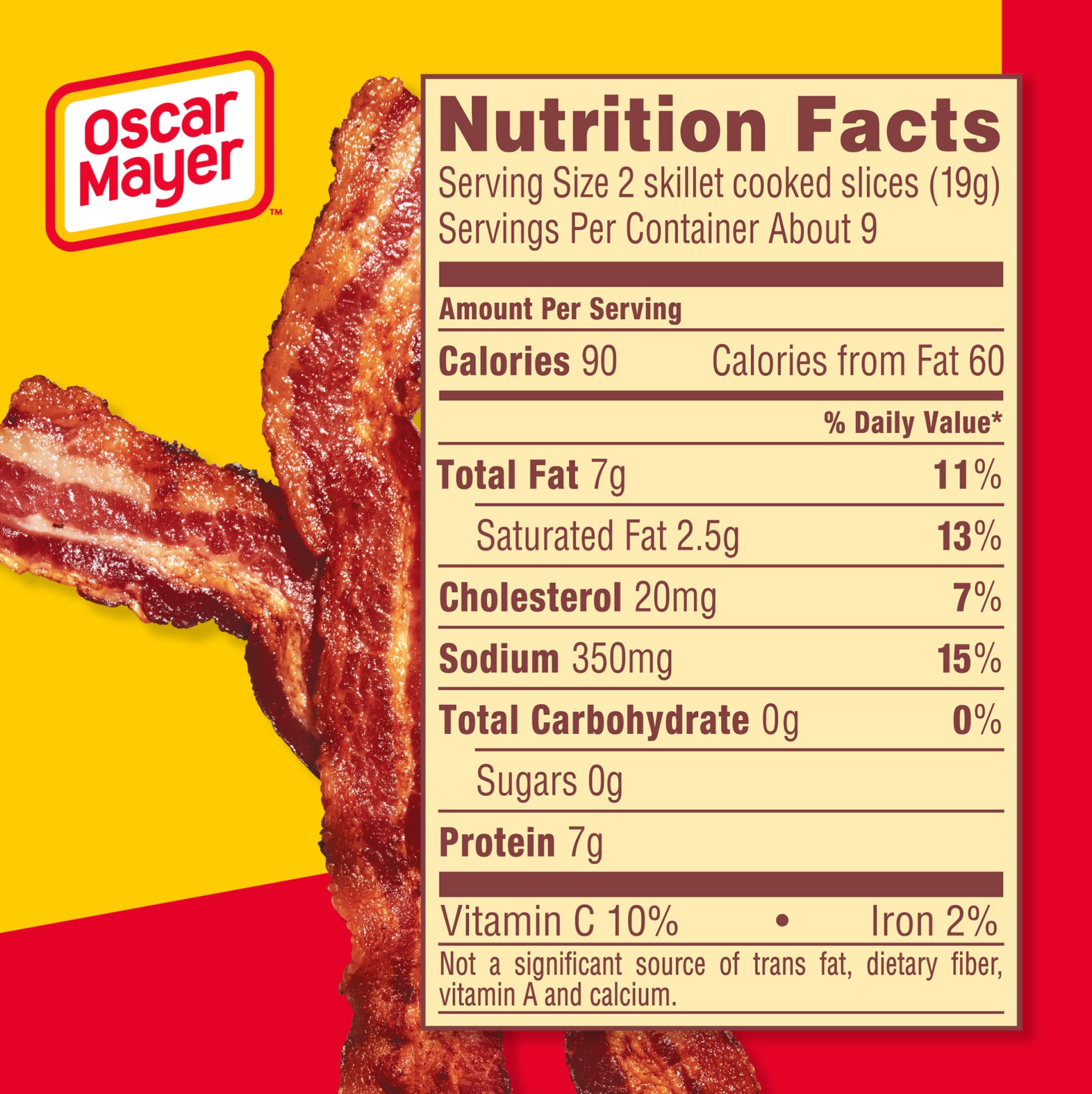 slide 4 of 7, Oscar Mayer Original Fully Cooked Bacon, 9-11 slices, 2.1 oz
