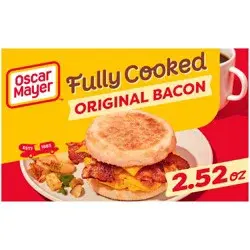 Oscar Mayer Original Fully Cooked Bacon, 2.52 oz Box, 9-11 slices