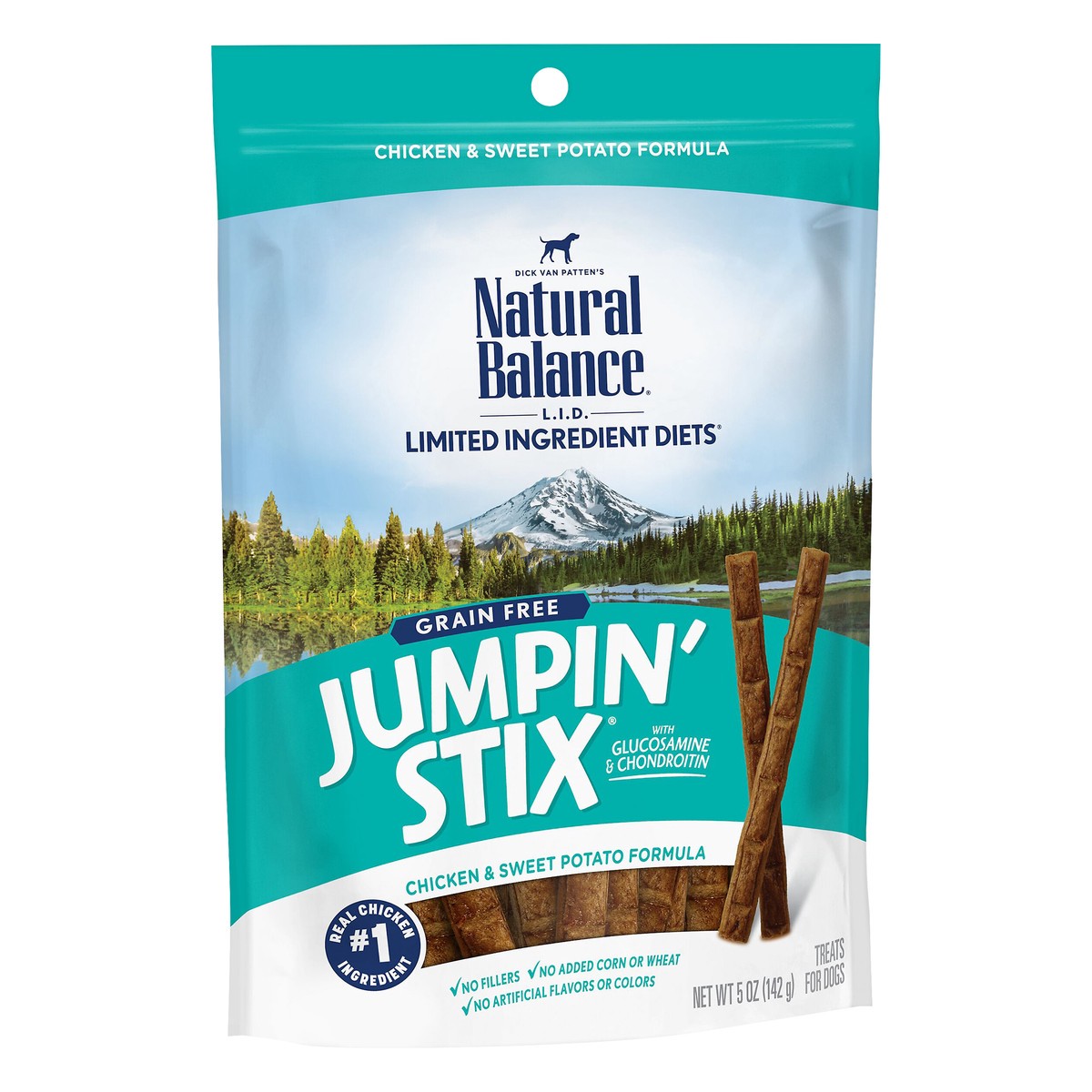 slide 5 of 9, Natural Balance L.I.D. Limited Ingredient Diets Jumpin' Stix Grain Free Chicken & Sweet Potato Formula Treats for Dogs 5 oz, 5 oz