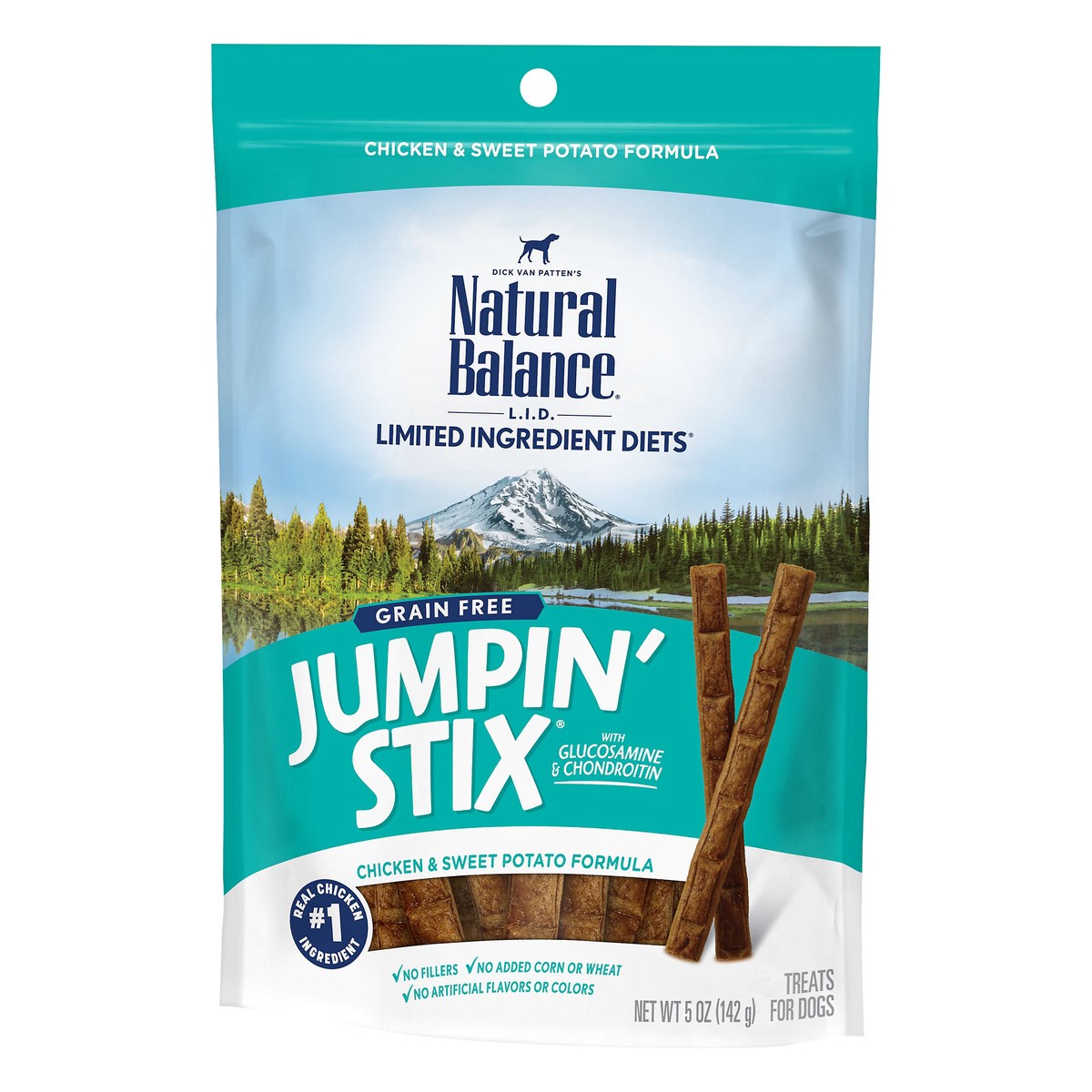 slide 3 of 9, Natural Balance L.I.D. Limited Ingredient Diets Jumpin' Stix Grain Free Chicken & Sweet Potato Formula Treats for Dogs 5 oz, 5 oz