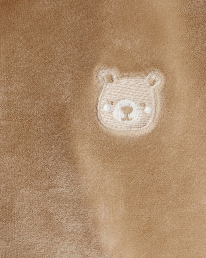 slide 2 of 3, Carter's Carters Baby Girl Bear Velour Hoodie & Pant Set - Brown Beige 18M, 1 ct