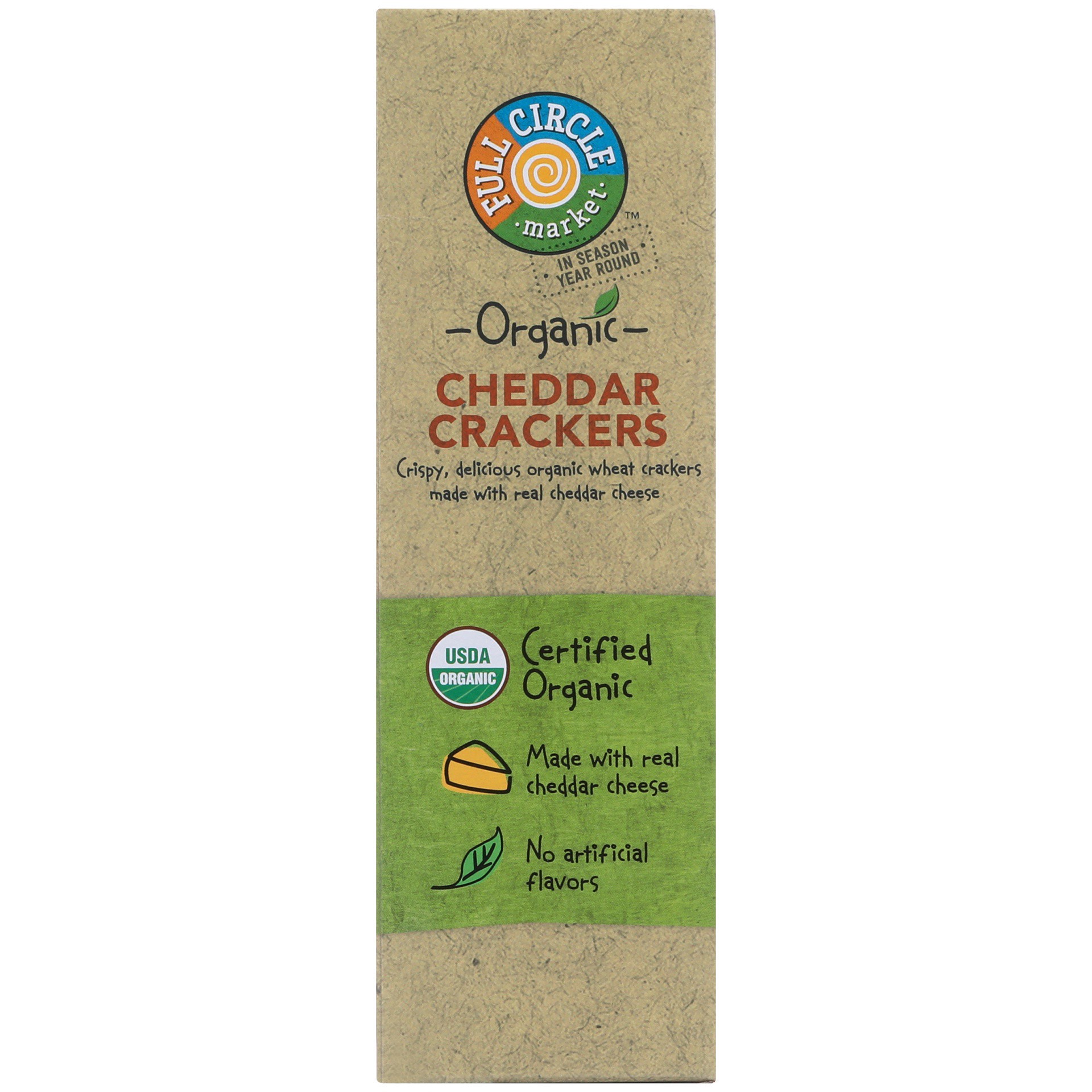 slide 5 of 6, Full Circle Market Cheddar Crackers, 7 oz