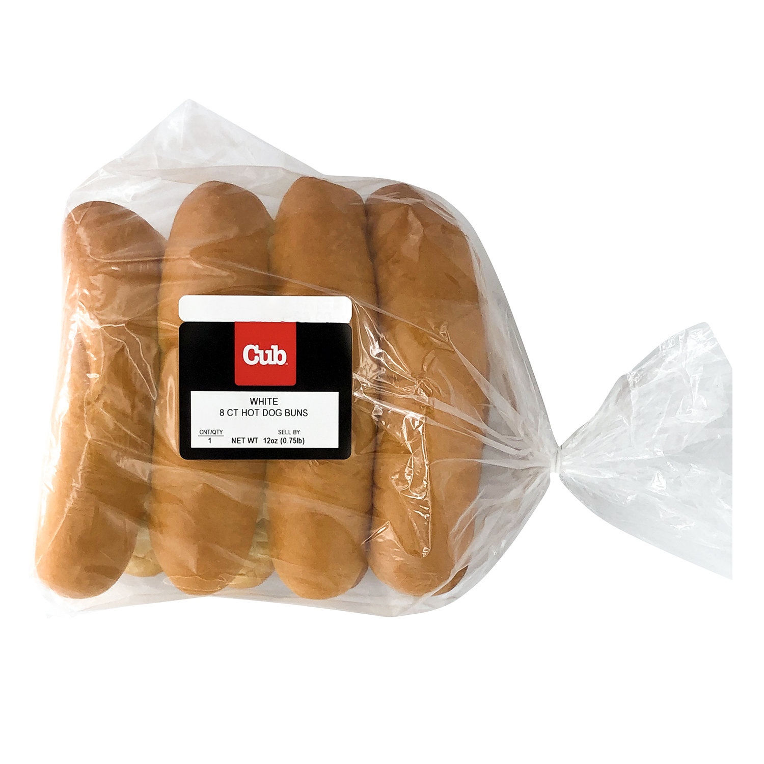 slide 1 of 1, Cub Bakery White Hot Dog Buns, 8 Each, 8 ct