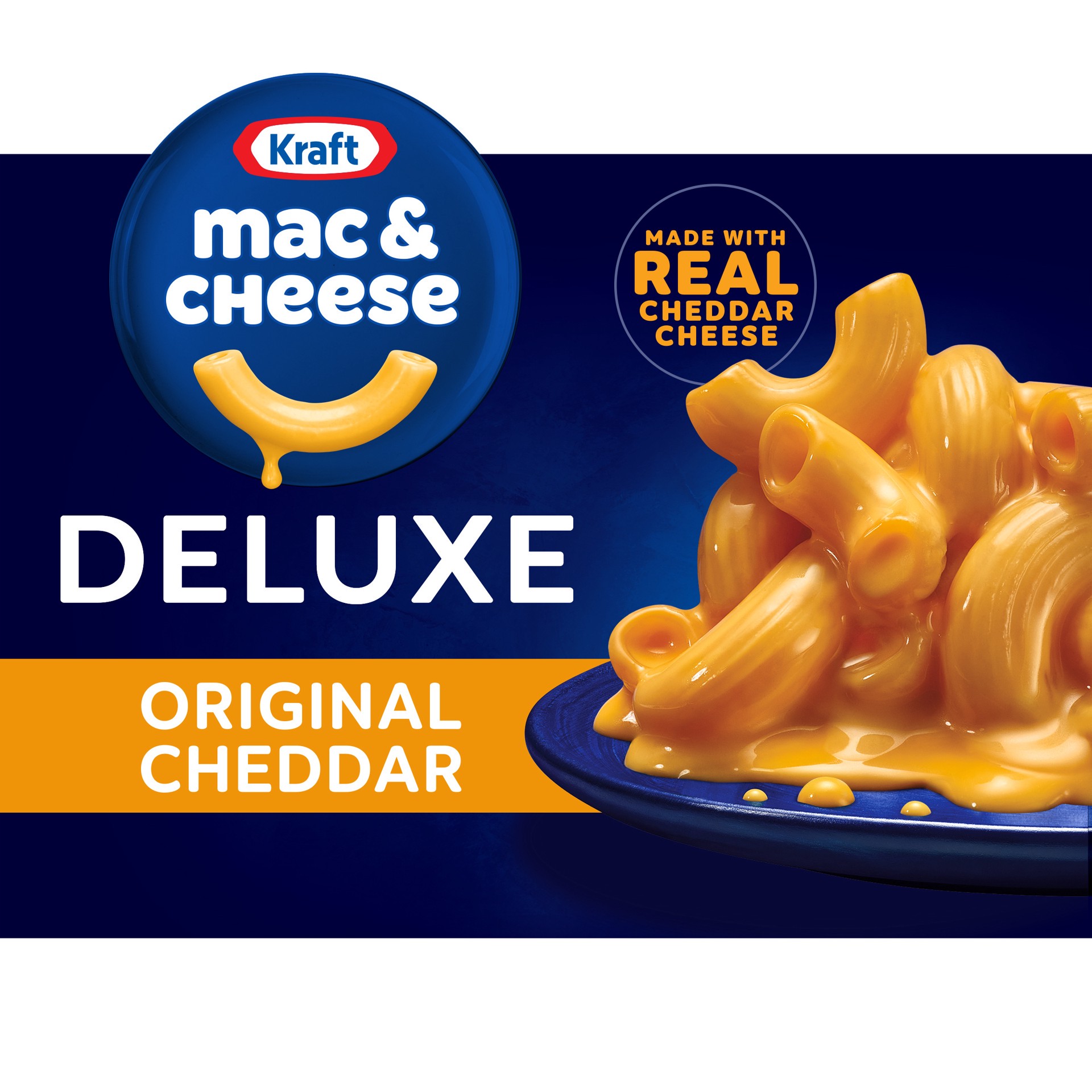 slide 1 of 5, Kraft Deluxe Original Macaroni & Cheese Dinner, 14 oz