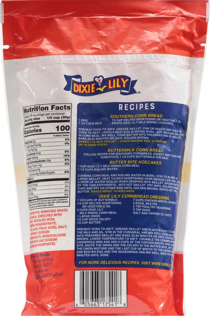 slide 11 of 11, Dixie Lily S/R/White Cornmeal, 20 oz