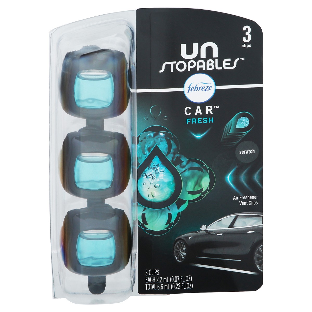 Downy Unstopables Unstopables Car Vent Clips Fresh Air Freshener 3 0.07 fl oz Clips 3 ct Shipt