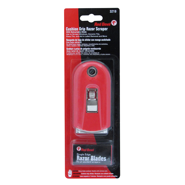 slide 1 of 9, Red Devil 3219 Soft Grip Push Pull Window Scraper with 5 Blades, 1 ct