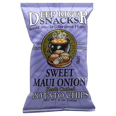 slide 1 of 1, Deep River Snacks Potato Chips, Kettle Cooked, Sweet Maui Onion, 5 oz