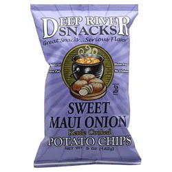 Deep River Snacks Potato Chips, Kettle Cooked, Sweet Maui Onion