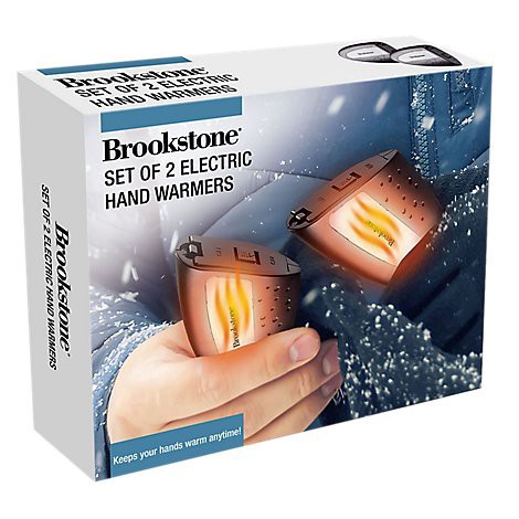 slide 1 of 1, Brookstone Electric Hand Warmer 2 Pack - Each, 1 ct