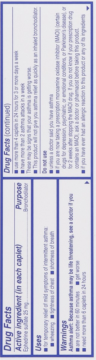 slide 6 of 15, Bronkaid Max 25 mg Strongest Formula Bronchodilator 60 Caplets, 60 ct