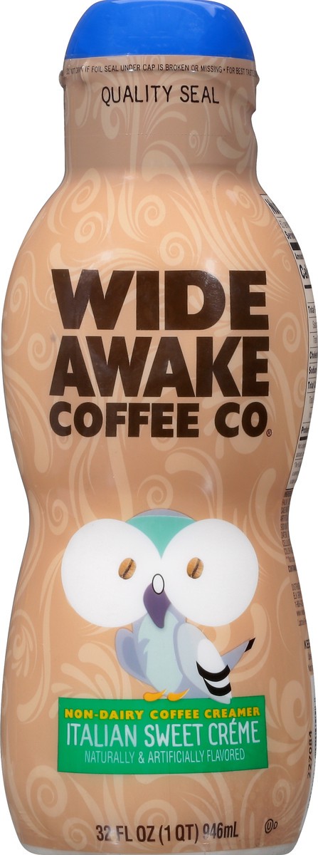 slide 9 of 10, Wide Awake Coffee Co. Coffee Creamer, Non-Dairy, Italian Sweet Creme, 32 oz
