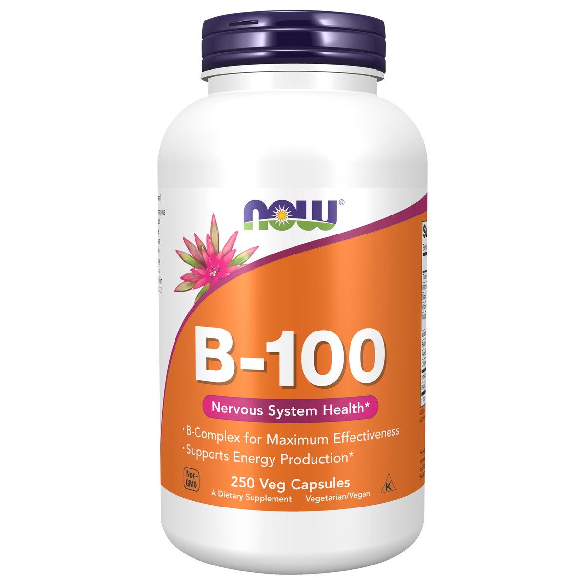 slide 1 of 4, NOW Vitamin B-100 - 250 Veg Capsules, 250 ct