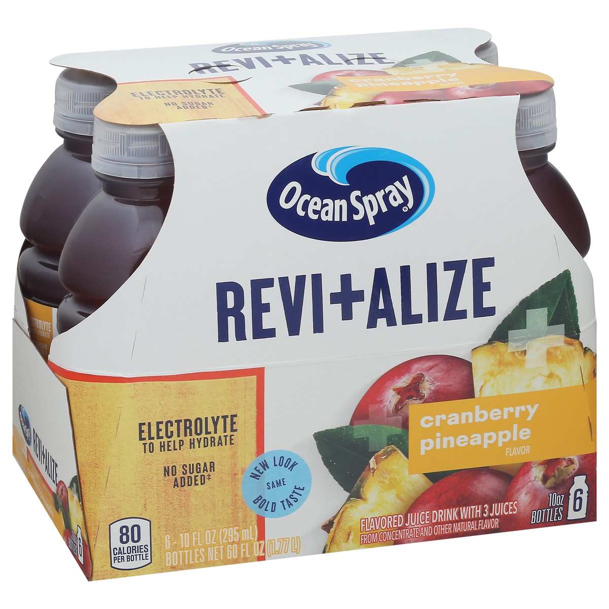 slide 6 of 9, Ocean Spray Revi+Alize Cranberry Pineapple Juice Drink 6 - 10 fl oz Bottles, 6 ct; 10 fl oz