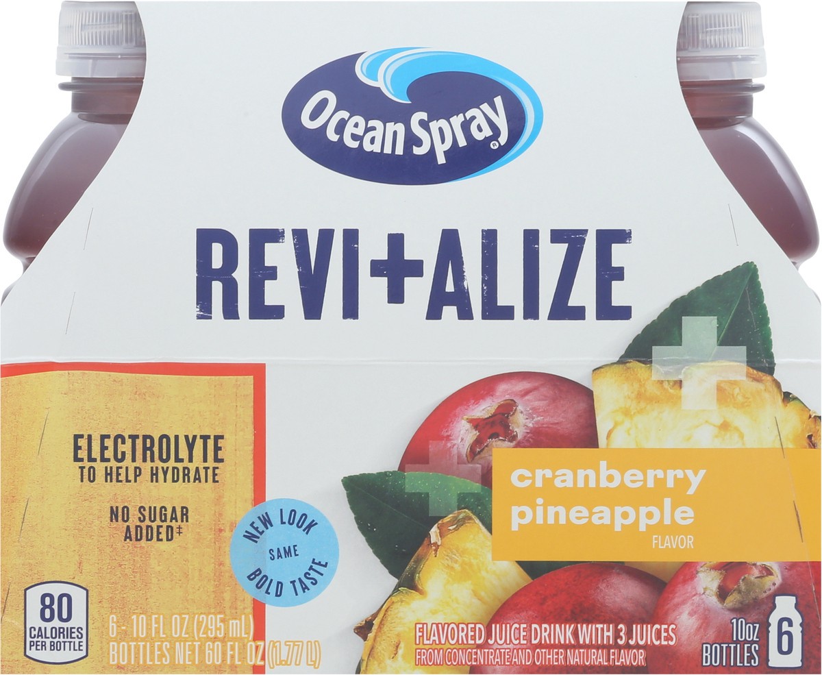 slide 8 of 9, Ocean Spray Revi+Alize Cranberry Pineapple Juice Drink 6 - 10 fl oz Bottles, 6 ct; 10 fl oz