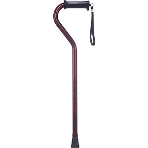 slide 1 of 1, CVS Health Offset Grip Gel Handle Cane, Brown Swirl, 1 ct