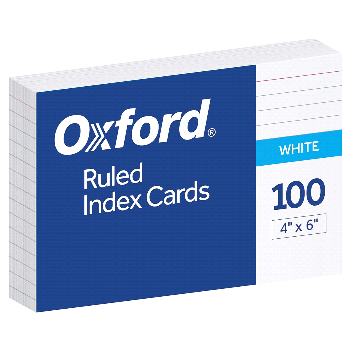 slide 1 of 1, Oxford Index Cards 4x6 White Ruled, 36 ct