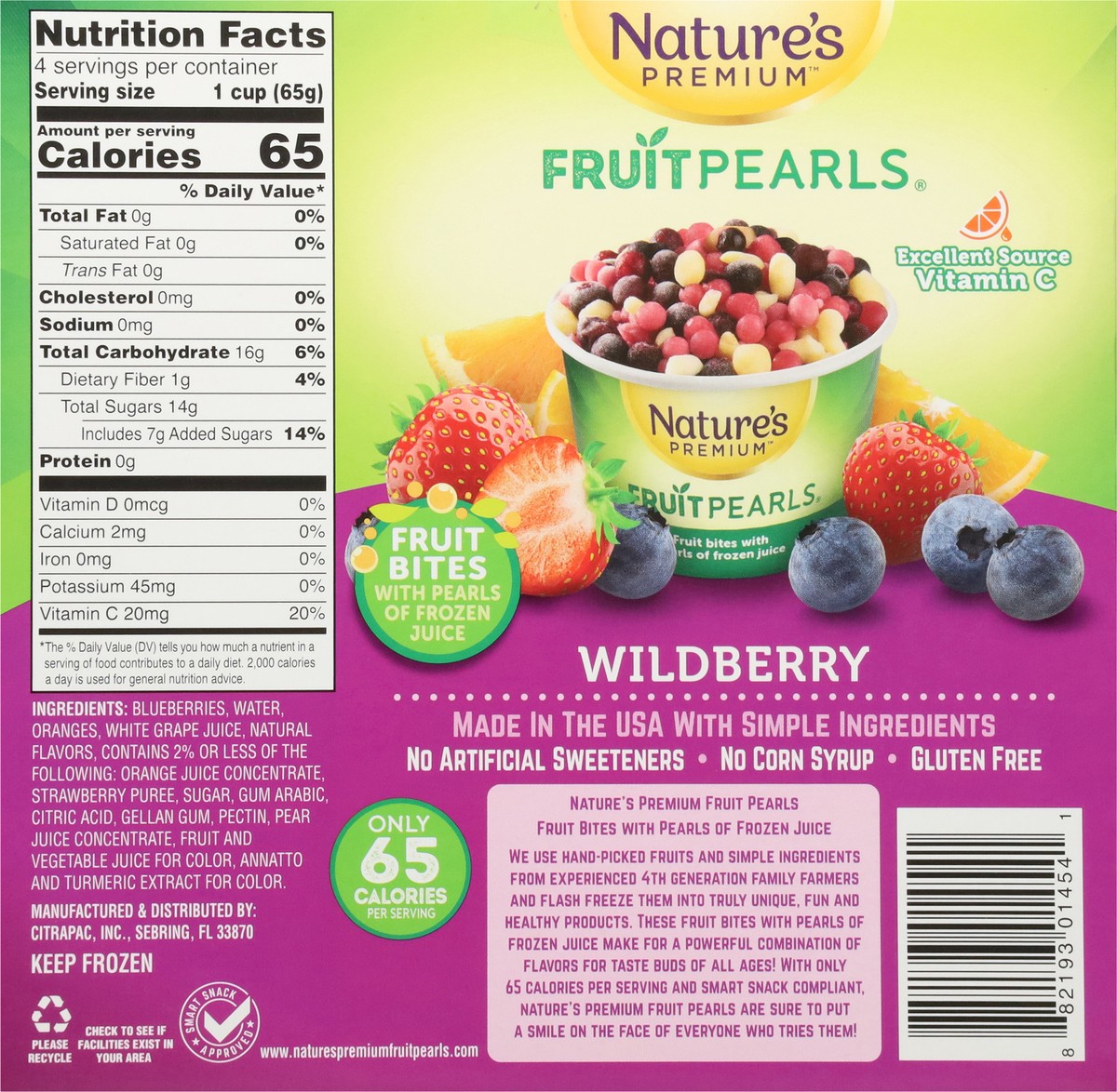 slide 2 of 14, Nature's Premium Fruit Pearls 4pk Triple Berry 2.3 Oz, 4 ct