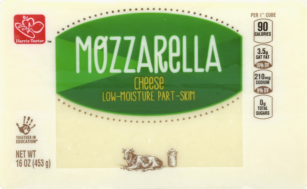 slide 4 of 5, Harris Teeter Mozzarella Cheese, 16 oz