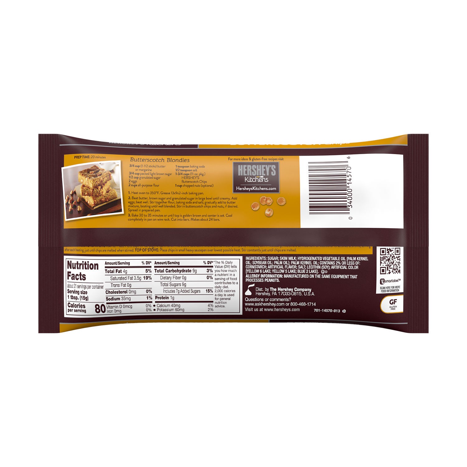 slide 2 of 2, Hershey's Butterscotch Chips, 11 oz