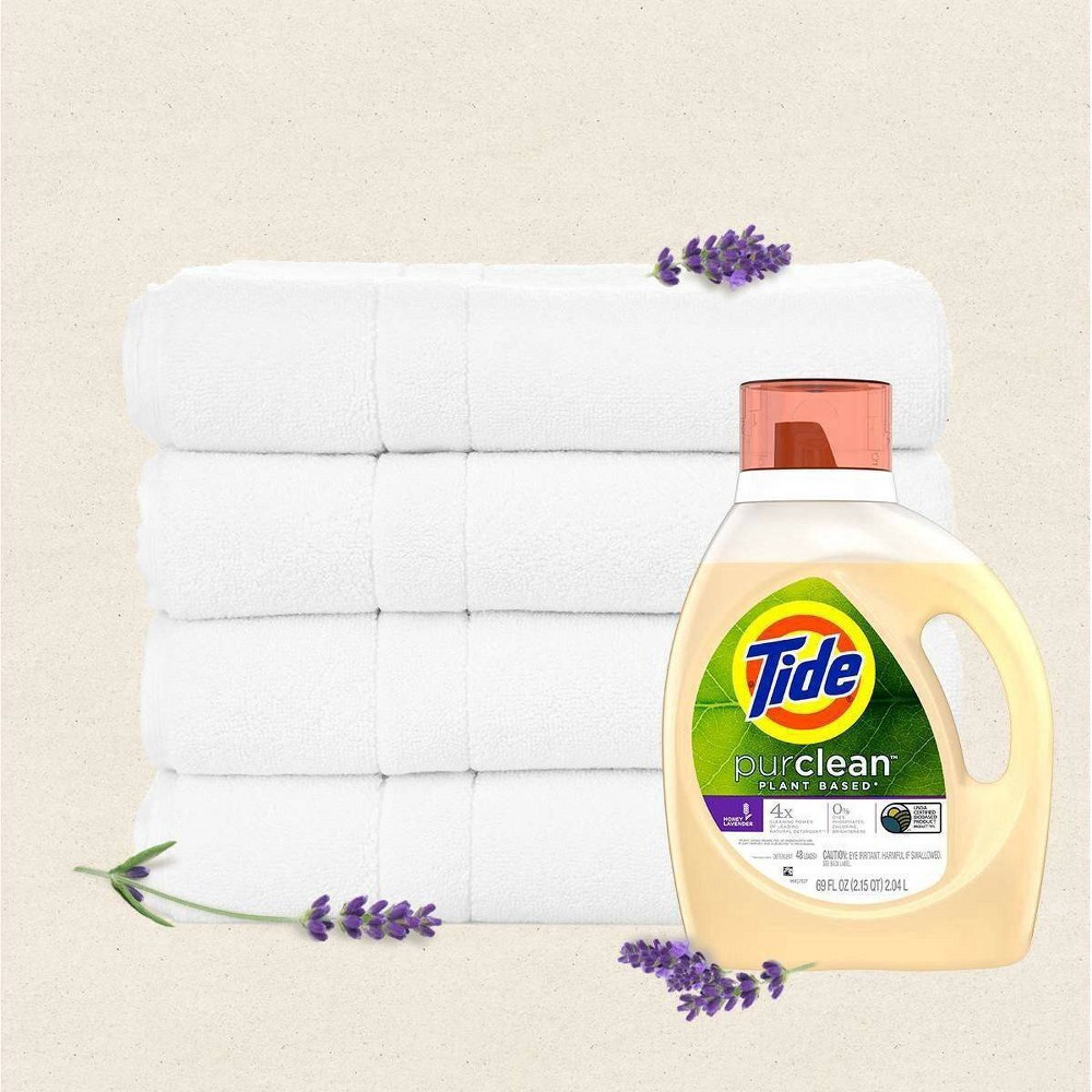 slide 7 of 17, Tide purclean Liquid Laundry Detergent, Honey Lavender Scent, 69 fl oz, 48 loads, 75% plant-based, 69 fl oz