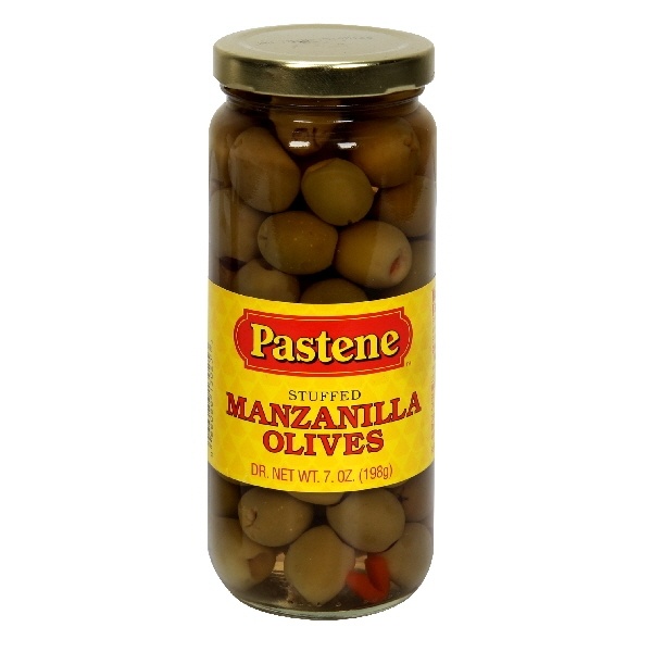slide 1 of 2, Pastene Manzanilla Olives, 7 oz