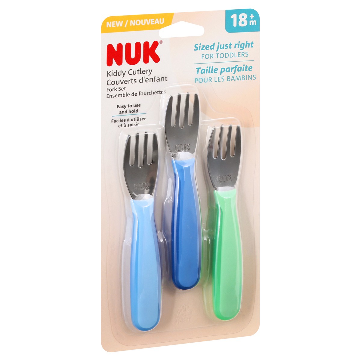 slide 2 of 9, Nuk Kids Cutlery Forks, 3 ct